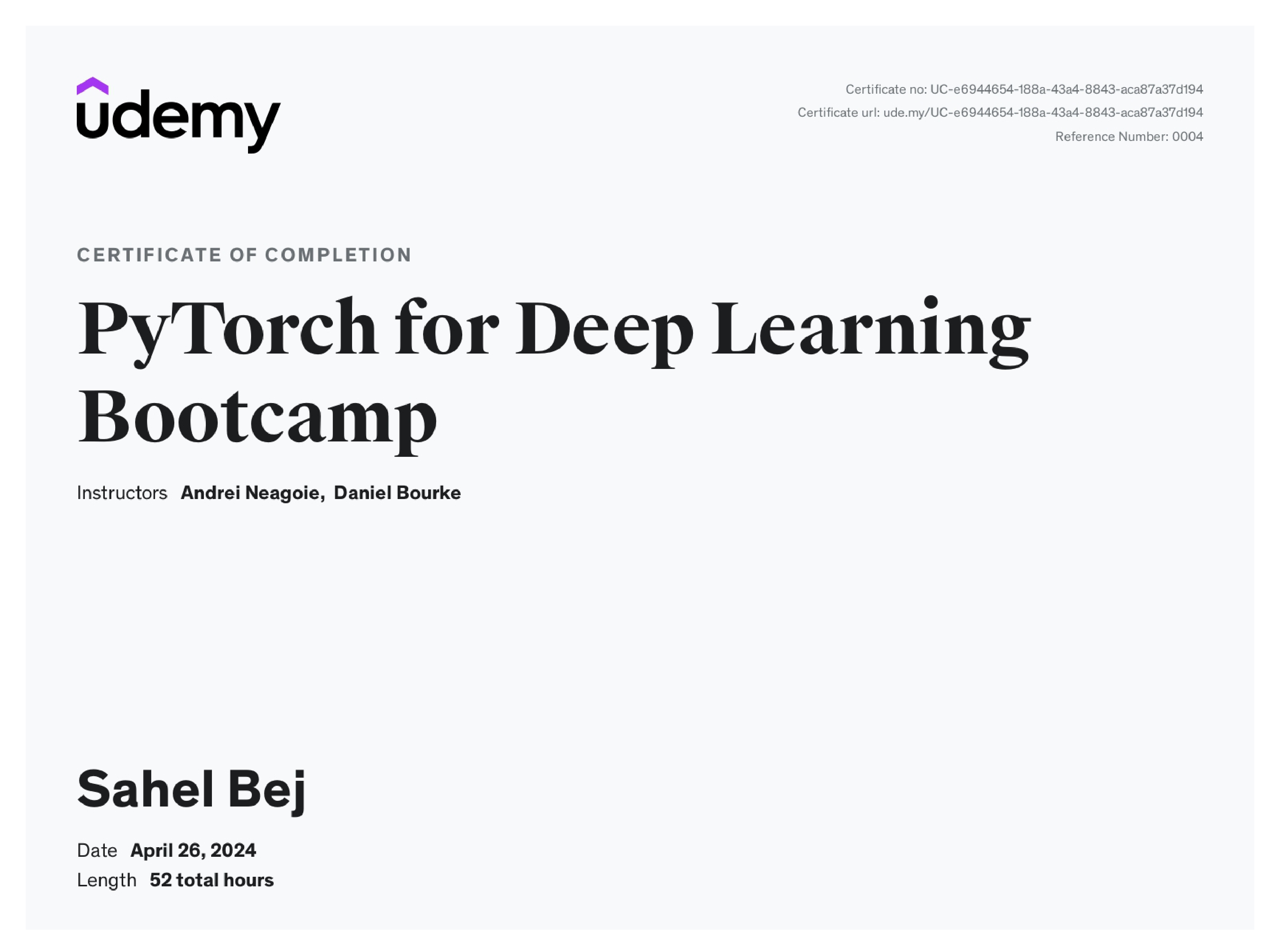 Pytorch for Deep learning Bootcamp